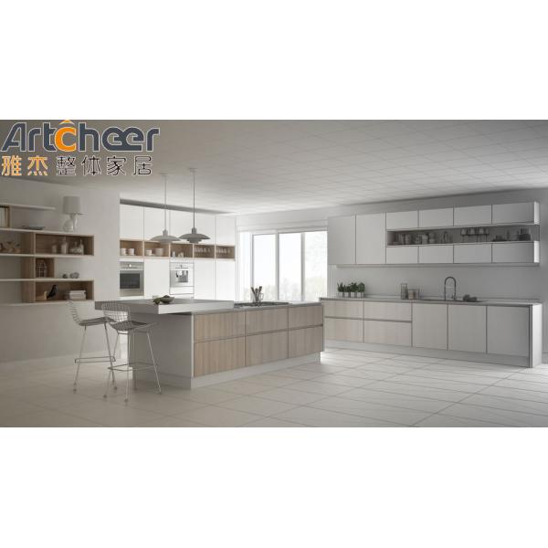 Mail Packing Wooden Style Kitchen Cabinet with Island and Cupboard Accessories Made