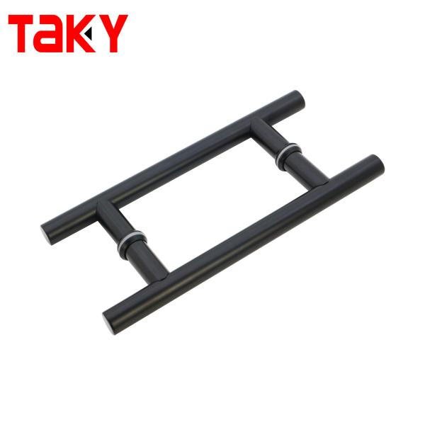 Commercial Stainless Steel SS304 Push Pull Glass Door Handle with Easy Installation for Shower 203*203*19*1.0mm
