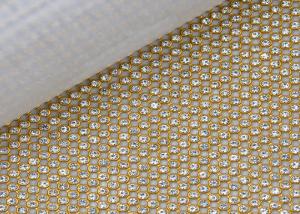 China 4MM Metallic Sequin Mesh Fabric , Crystal Rhinestone Decoration Metal Flake Fabric on sale