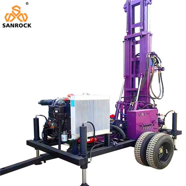 Small Water Well Drilling Rig Rotary Borehole Drilling Machine Trailer Mounted Water Well Drilling Rigs