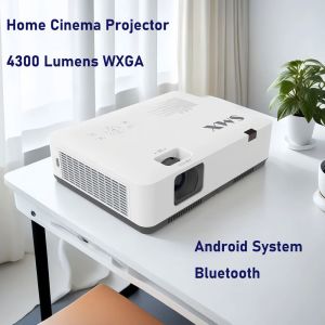 4300 Lumen XGA Resolution 3LCD Projector Android Bluetooth For Home Cinema Use