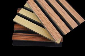 China Fire Proof 21Mm Acoustic Wooden Slat Wall Panels For Hotel Room on sale