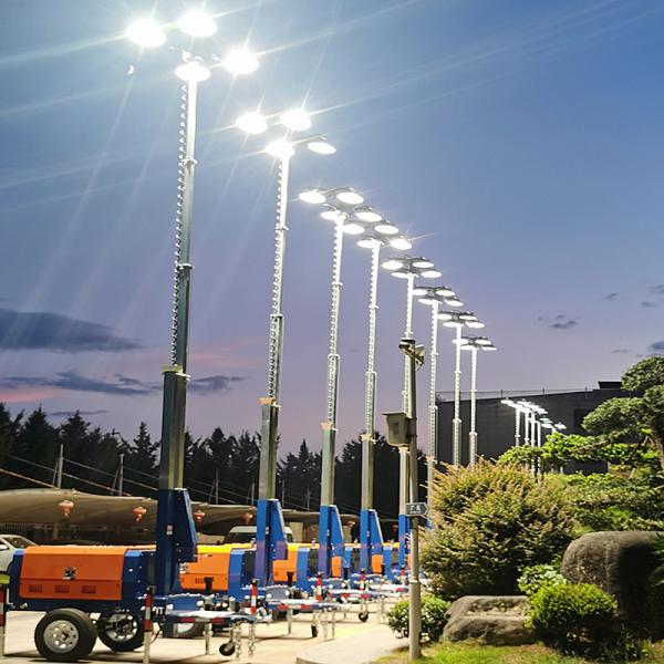 Diesel Light Tower Running Time 8hours Emergency Light Tower Trailer Mounted Light Towers