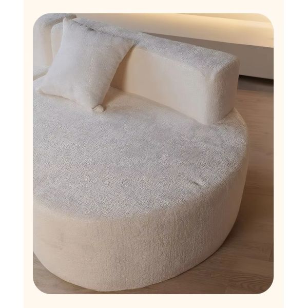 Creative Curved Compressed Sofa with High Density Sponge Reclining Sofa Bed Modern Design for Villa & Gym Use Corner Sofa Set