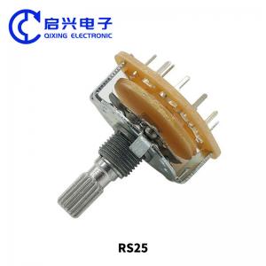 China RS25 Industrial Potentiometer Rotary Switches 2 Pole 4 Position on sale