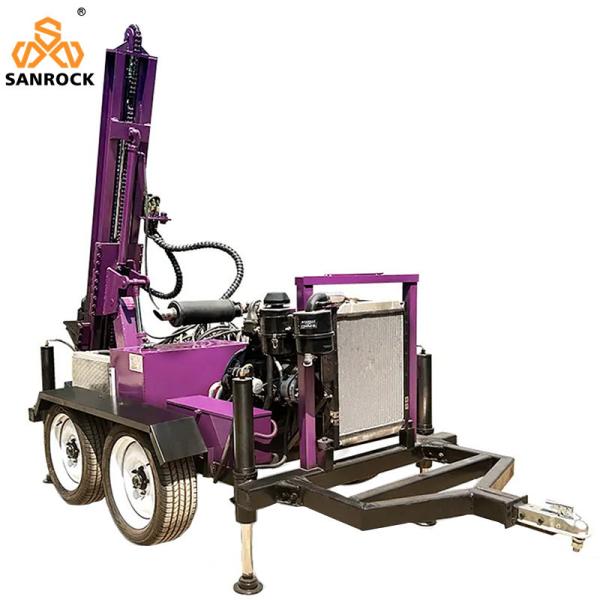 Small Water Well Drilling Rig Rotary Borehole Drilling Machine Trailer Mounted Water Well Drilling Rigs