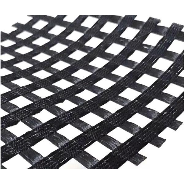 High Strength Uniaxial Polyester Geogrid For Railway Road Construction