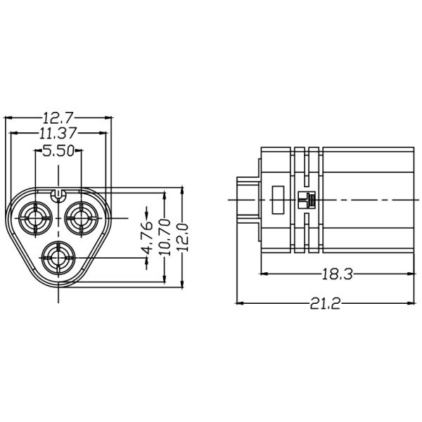 Lithium Battery Connector – 3.5mm Bullet Connector (3-Pin) – Power Plug & Socket – Lithium Aircraft Battery Connector