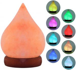 China 7 Colors USB Drop Shaped Crystal Himalayan Rock Salt Lamp on sale