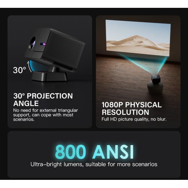 Flyin P50 Home Theater 1080P 4K Projector Allwinner H713 Proyector 800 ANSI Lumens Home TV Projecteur