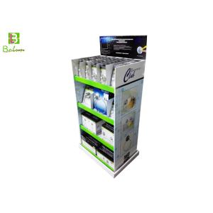 Cardboard Floor Point Of Purchase Display Racks Rectangle For Accessory Products