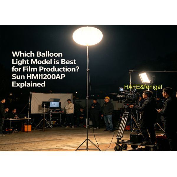 1200W HMI Balloon Light with 5600K Daylight and Flicker-Free Performance for Film Production