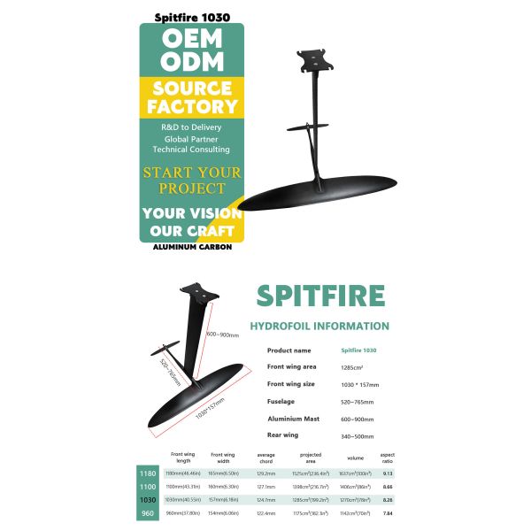 New Arrival Axis Spitfire 1030 Carbon Fiber Hydrofoil Axis Gear for Smaller Spots