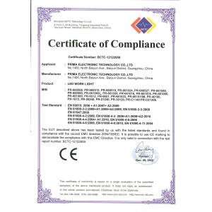Prima Electronic Technology Co., ltd Certifications