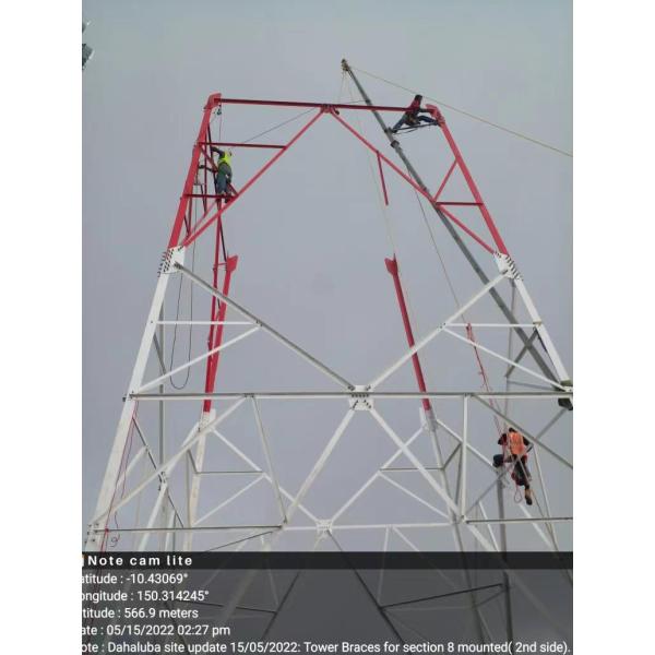 Q345 Telecom Steel Tower GSM 5G Communication Tower Galvanized Steel