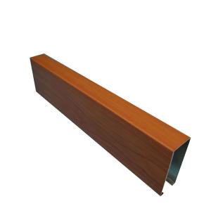 Buy cheap Wood Grain Metal Ceiling Panels Rectangular / Aluminum Composite Panel Cladding product