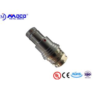 Buy cheap Brass Short Type Circular 4 Pin Connector , Male Straight Plug Connector With Nut product