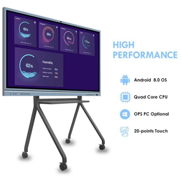 86 Inch 4K Interactive Whiteboard 3840x2160 For Education
