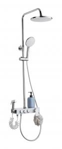 Buy cheap Polishing Brushed Wall Mounted Stainless Steel Shower Set Electric Plating product