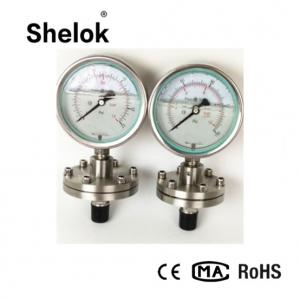 China High Quality 150mm Diaphragm Flange Pressure Gauges For Water & Gas on sale