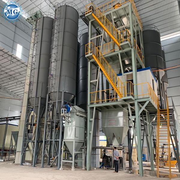 Automatic Premix Dry Mortar Mixing Production Line Ceramic Tile Grout Binder Machine