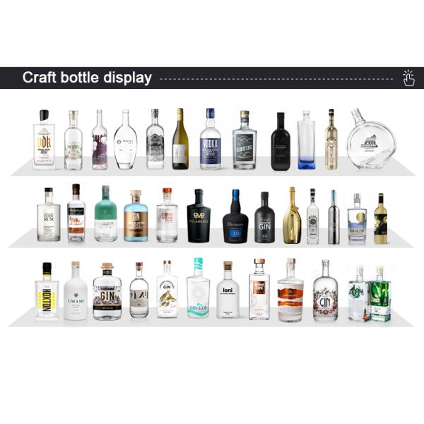 Customised Split Compartments Glass Bottle for Whiskey Rum Tequila Vodka Gin Brandy 200ml 300ml 500ml 700ml