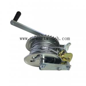 China 1000lbs Quality Small Hand Winch With Cable For Sale, Portable Hand Winch on sale