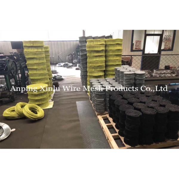 19Gauge Yellow Red Blue PVC CoatedColoured Double Loop Bar Wire Tie for Bundling with 20% Elongation Rate
