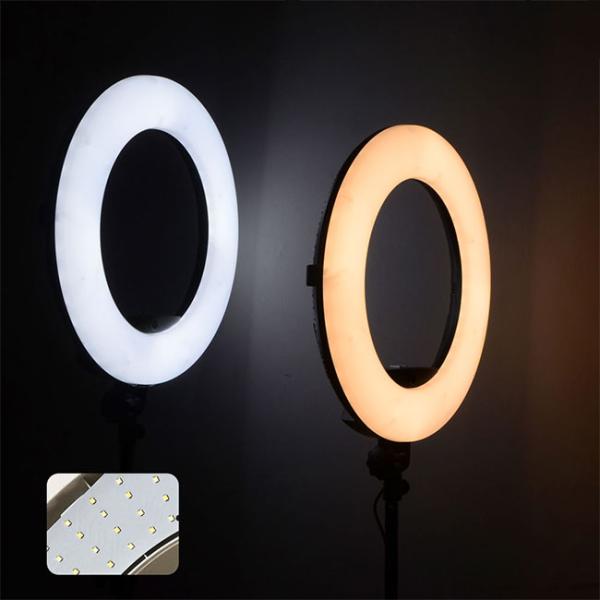 White 18-inch ring lighting with dimmable light, suitable for live broadcast, fill light and photography