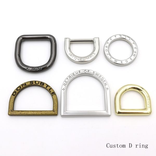 Custom D Ring Buckles 20mm D Ring Strap Adjuster Light Gold For Pet Hardware Bag Accessories