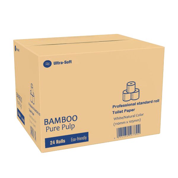 OEM 3-Layer Soft Toilet Tissue Paper Roll Cheap Unbleached Bamboo Pulp for Suppliers