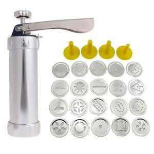 China Biscuit Maker Set Stainless Steel Cookie Press Gun Kit on sale