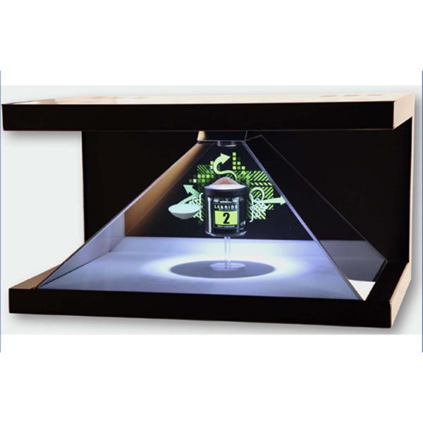 Inverted Triangle Pyramid 3D Holographic Display Android 270 Degree Long Lifetime
