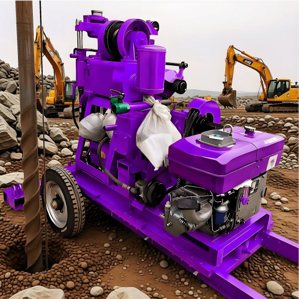 Rock Core Drilling Rig High Pressure Mud Pump And Reinforced Mast Trailer Core Drilling Machine Price