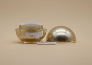 China Gold Cosmetic Cream Jar Spherical Shape Custom Logo Printing For Personal Care on sale