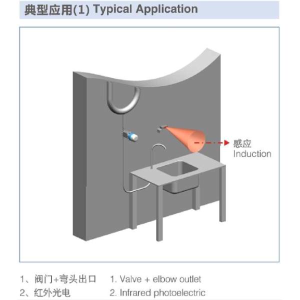 IP67 3 Bar SS316L Infrared Sensor Hand Washing Valve
