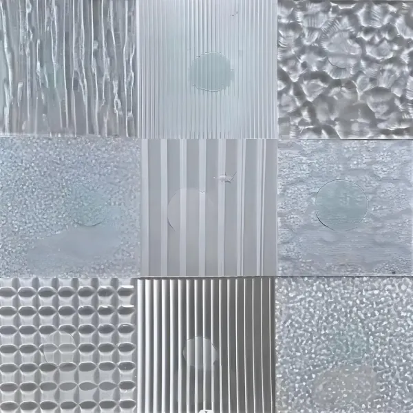Imitation Wood Grain Decorative Glass Laminated Embossed Shading Glass