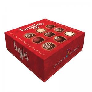 Buy cheap folding lid and base truffle cake paper box foldable food bakery gift box product