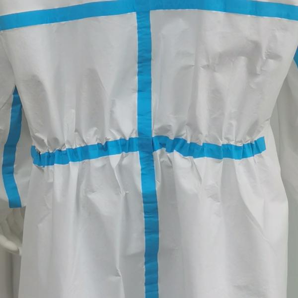 General Long White Protective Suit CE Type4/5/6 Waterproof Anti-Static Disposable Coverall