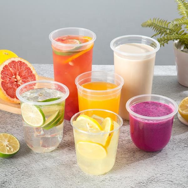 ODM Double Wall Plastic Bubble Tea Cups For Iced Coffee Cup Pp Injection