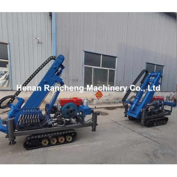 4 Hydraulic Legs 30m Deep Solar Pile Driver Equipment With 25HP Diesel Engine