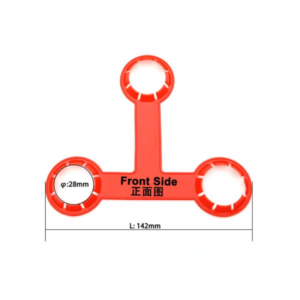 88.2N Tensile Strength Plastic Bottle Handles For Three Bottles Carry Custom Color