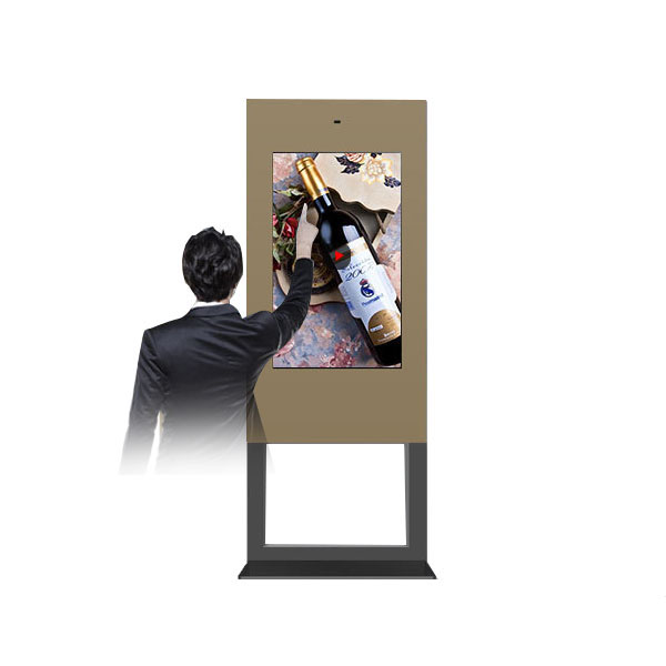 Android / Pc Outdoor Touch Screen KioskLightning Protection Galvanized Steel Shell