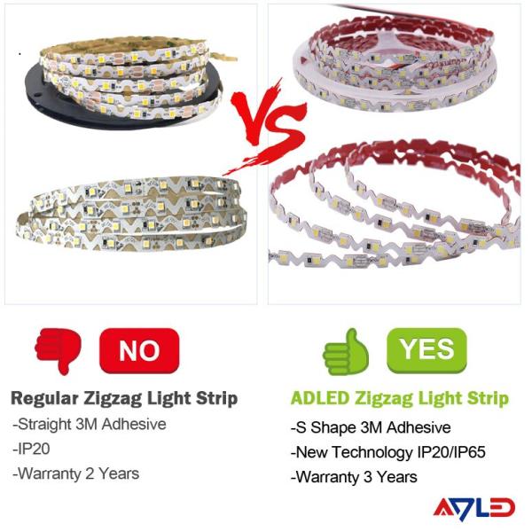 Bendable led strip lights DC 12V - zig zag led strip flexible white color super bright for backlit led channel letters