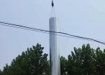 40m Telecom Monopole Antenna Tower Galvanized / Painted Surface For Communicatio