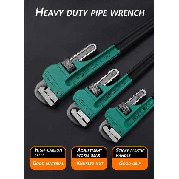 Heavy Duty Adjustable Pipe Wrench Spanner Steel Material Multipurpose