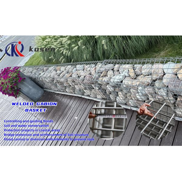 Decorative Retaining Wall Galvanized Welded Mesh Gabion Box with Hexagonal Hole Shape