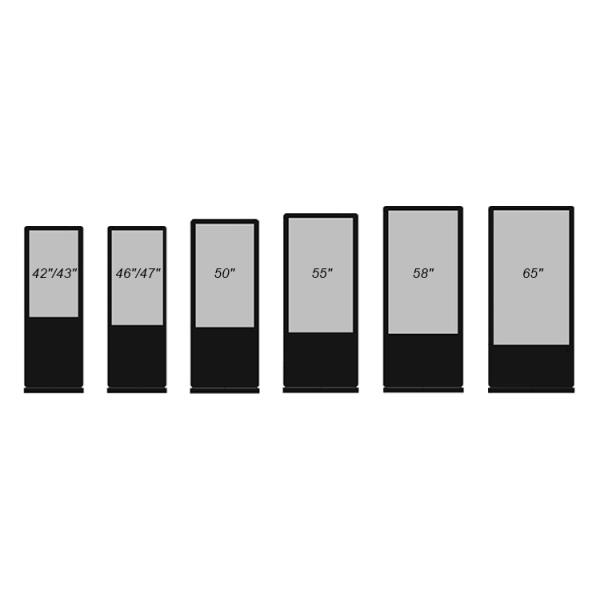 Indoor Multimedia Touch Screen Advertising Kiosk 49 Inch Shockproof 128G SSD