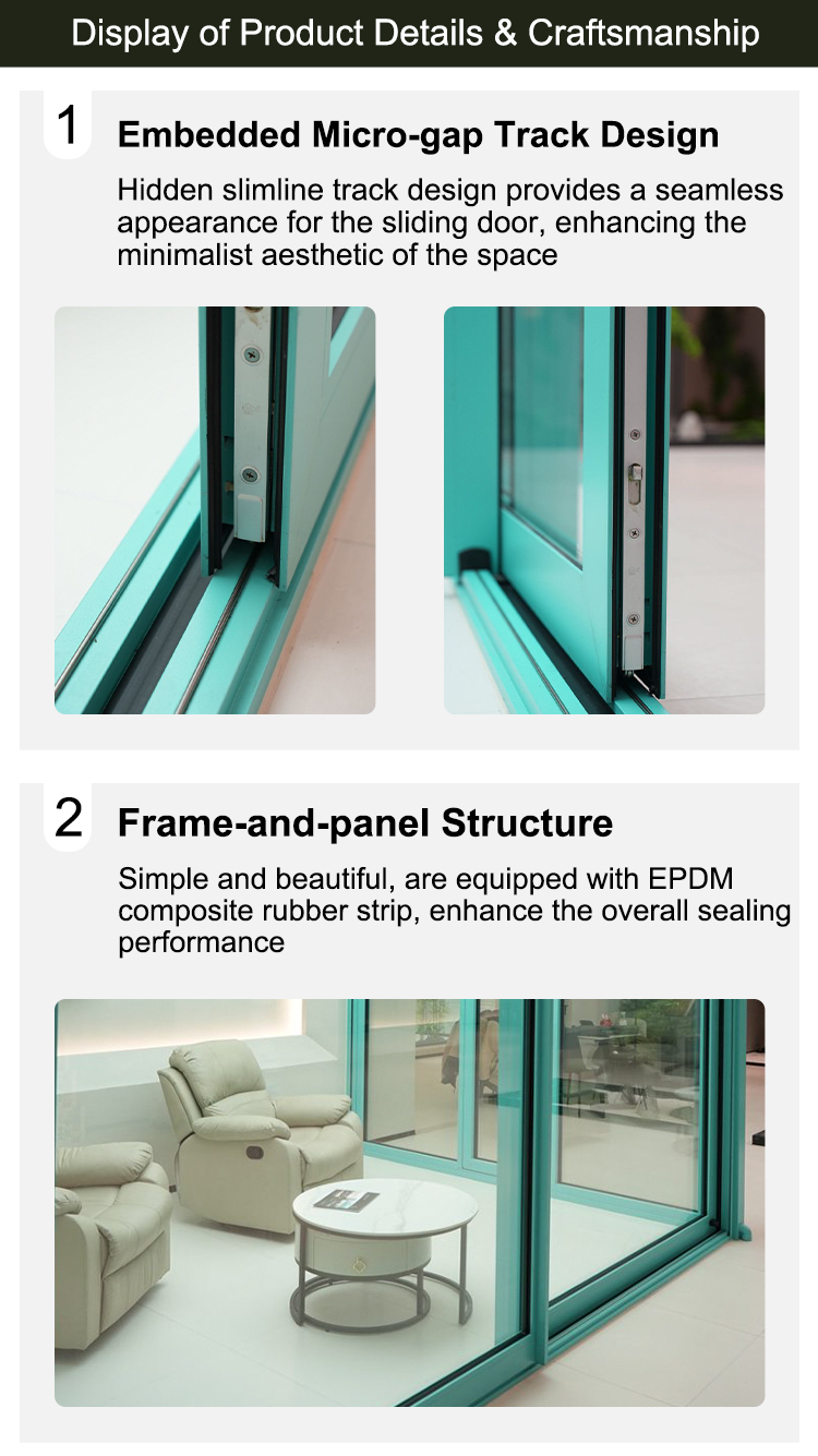 Customized Heavy Sliding Door Aluminium Window Making Materials Aluminum Construction Thermal Energy-Saving 5-Year Warranty