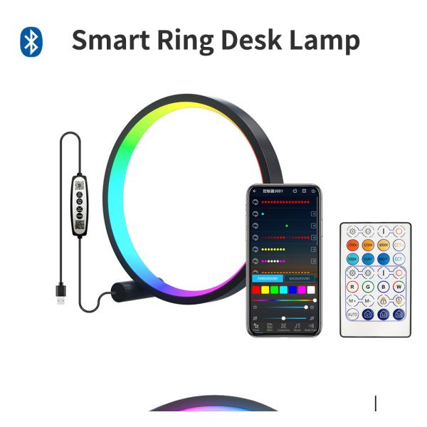 Smart RGB Magic 3 Color Ring Desk Lamp 5W APP Remote Switch Control
